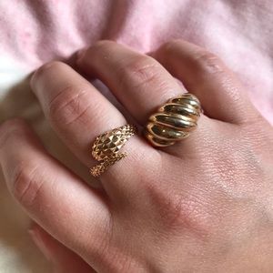 Croissant Dome Ring (Gold Electroplated)